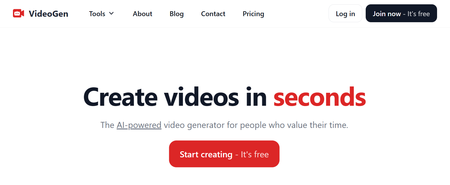 videogen.io – create video in seconds