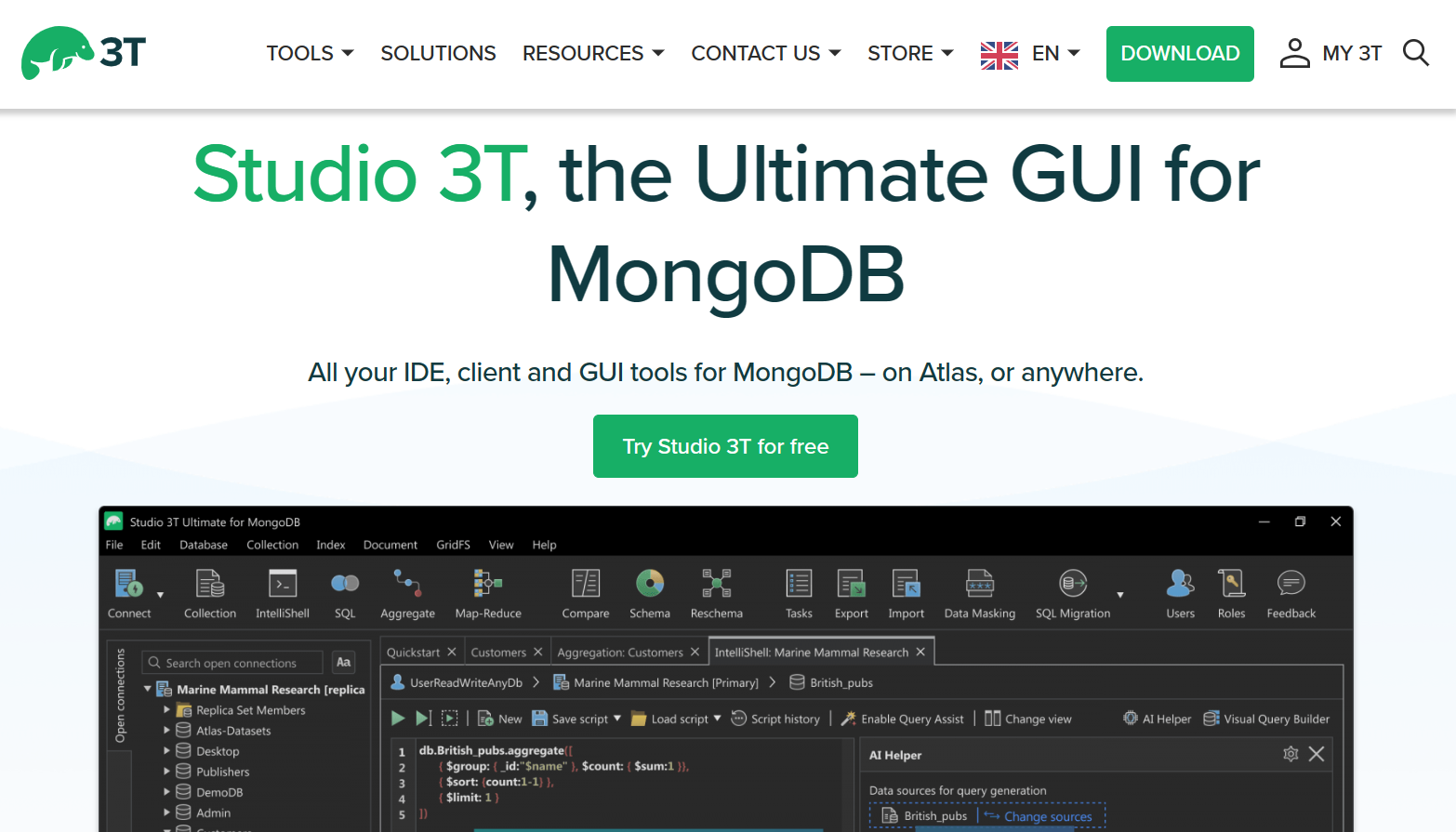 studio3t.com – The Ultimate GUI for MongoDB