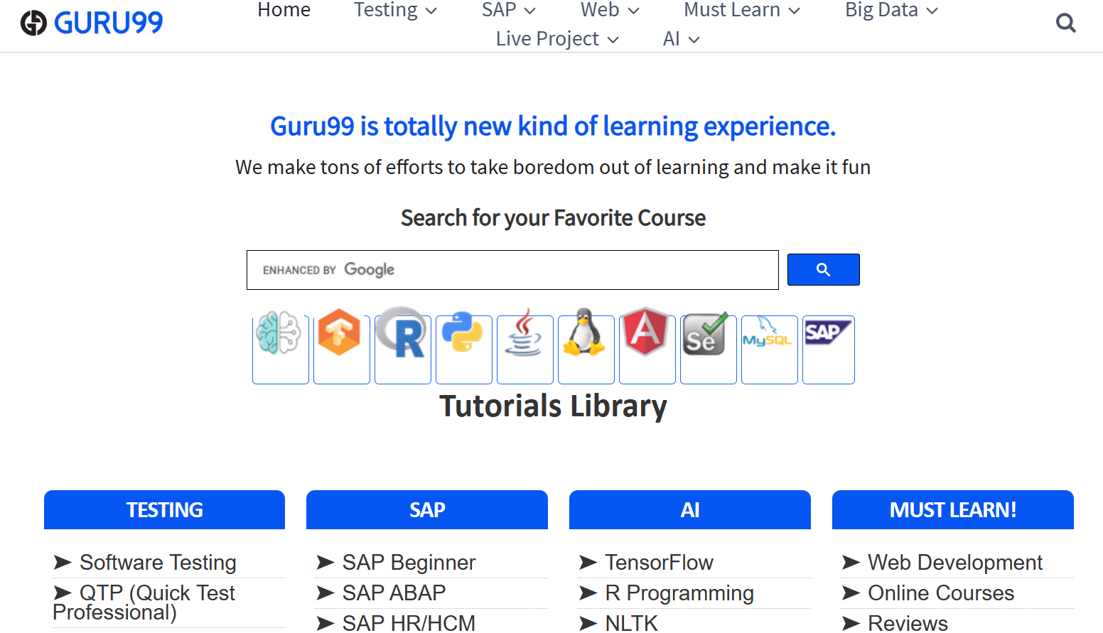 guru99.com – new kind of learning experience