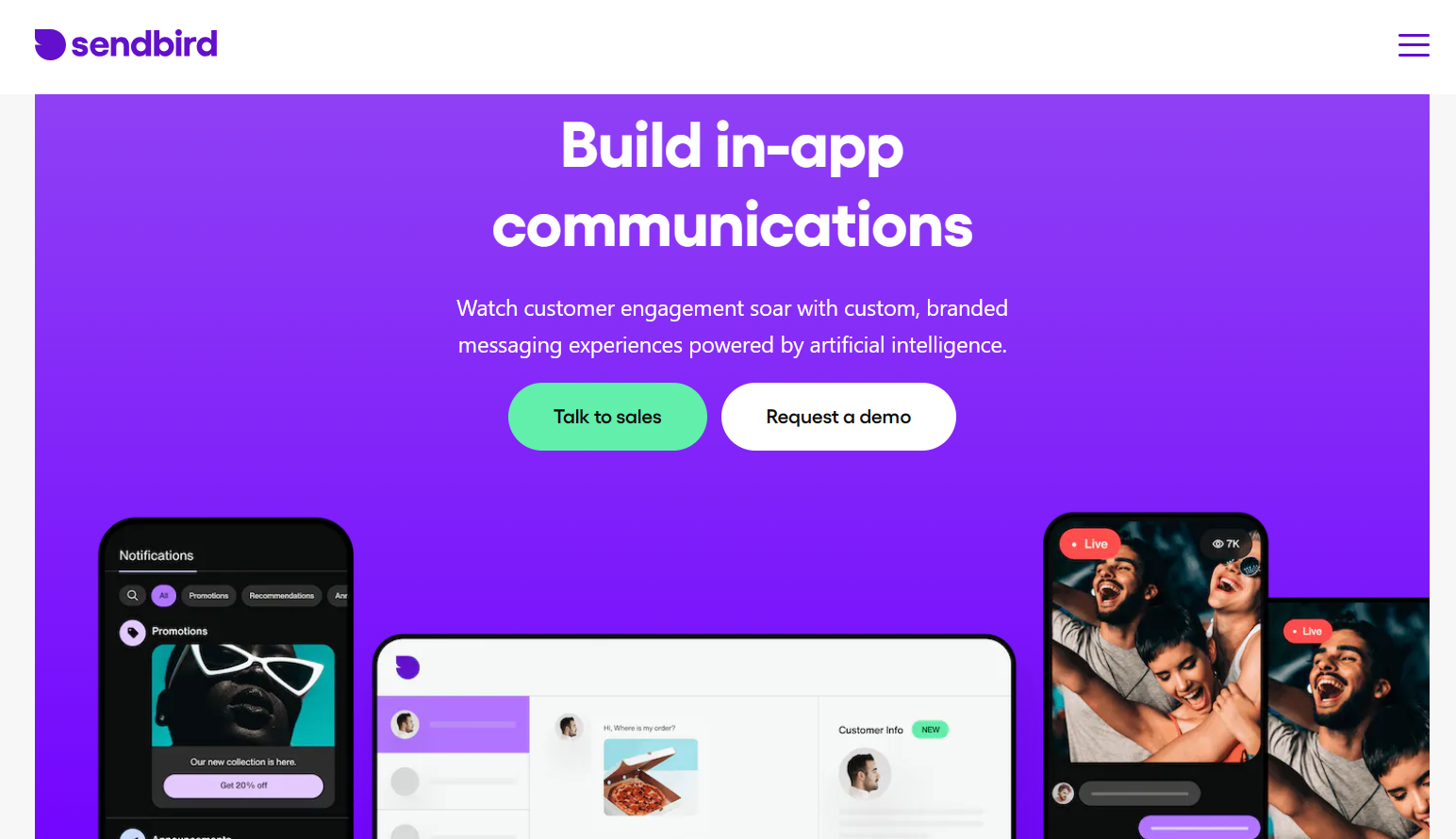 sendbird.com – build in-app communications