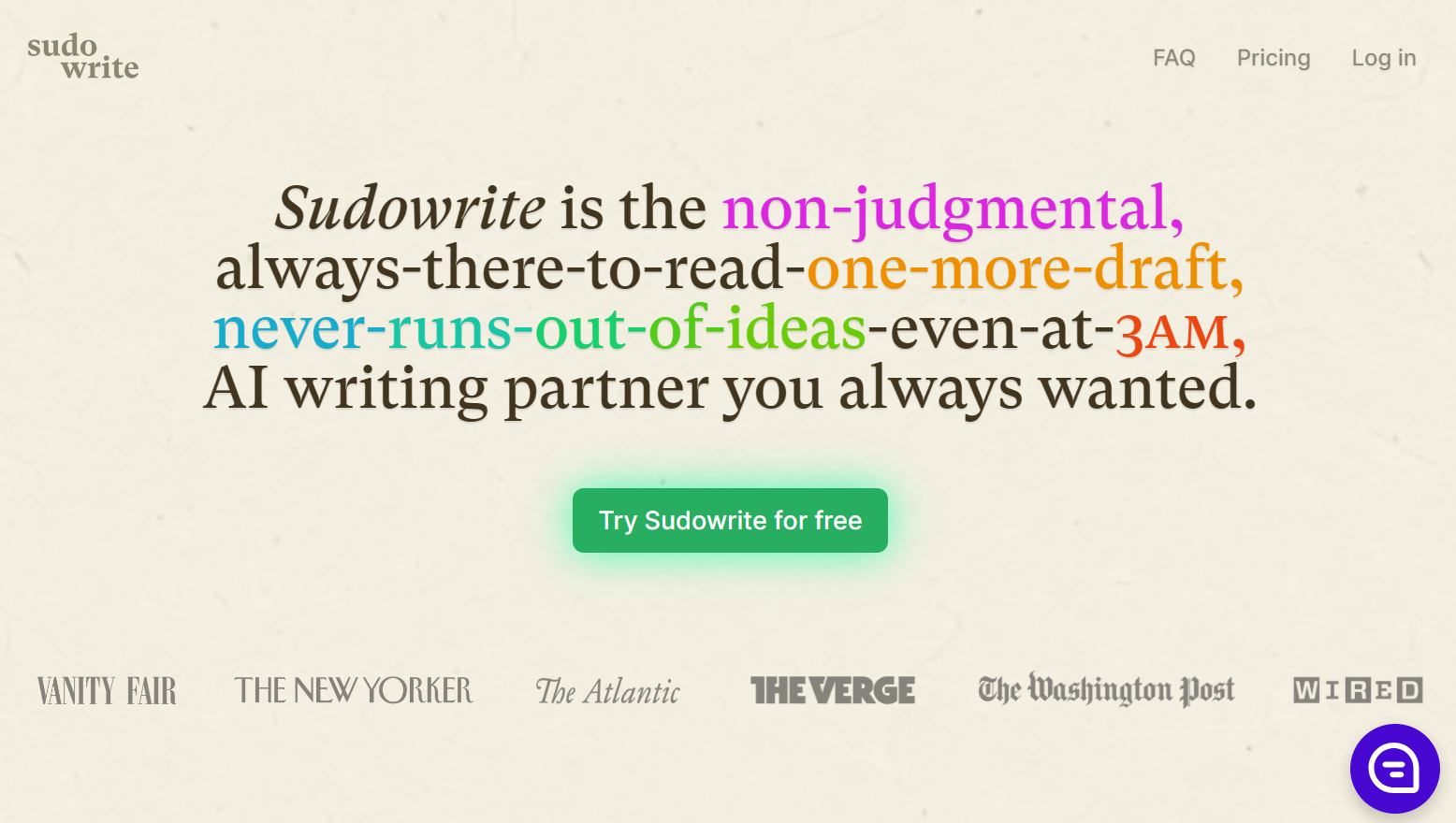 sudowrite.com – AI writing partner