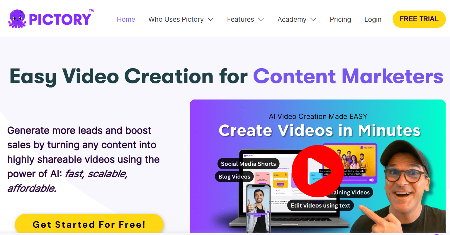 pictory.ai – Easy Video Creation